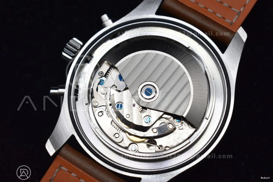 Strap Edition Green on 1:1 ZF Dial Brown V2 Pilot Chronograph A7750 IW377726 Leather Best 0408